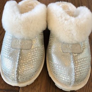 Silver Ugg slippers